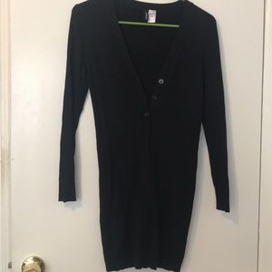 Long ribbed cardigan